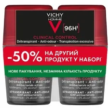 Промо-набір Vichy Ом Клінікал Контрол дезодорант-антиперспірант кульковий 96 год 50мл+50мл 2026