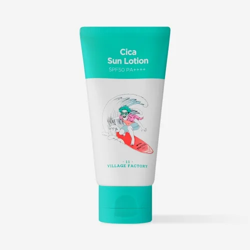 Сонцезахисний водостійкий лосьйон, SPF50 + PA ++++ 80 мл Village 11 Factory Cica