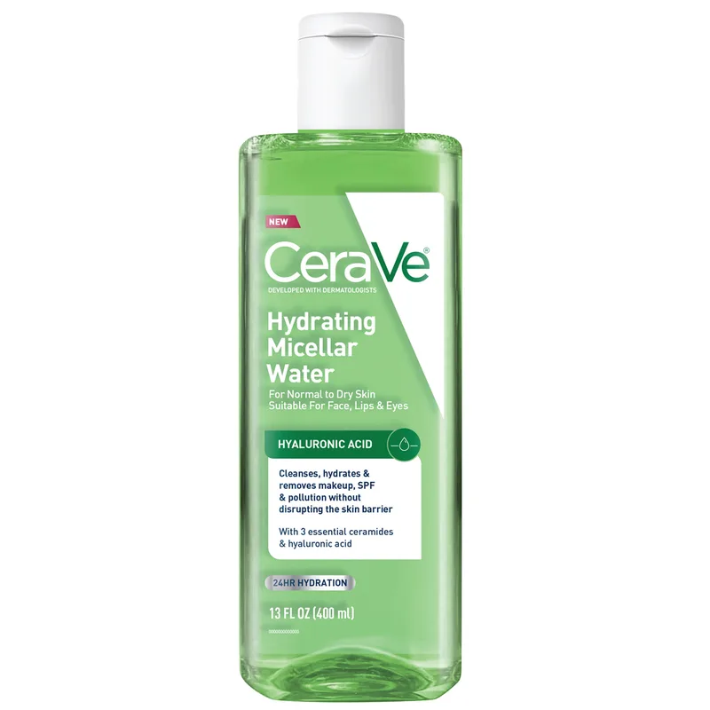 Зволожувальна міцелярна вода CeraVe Hydrating Cleanser для очищення нормальної та сухої шкіри обличчя 400 мл (3337875953085)