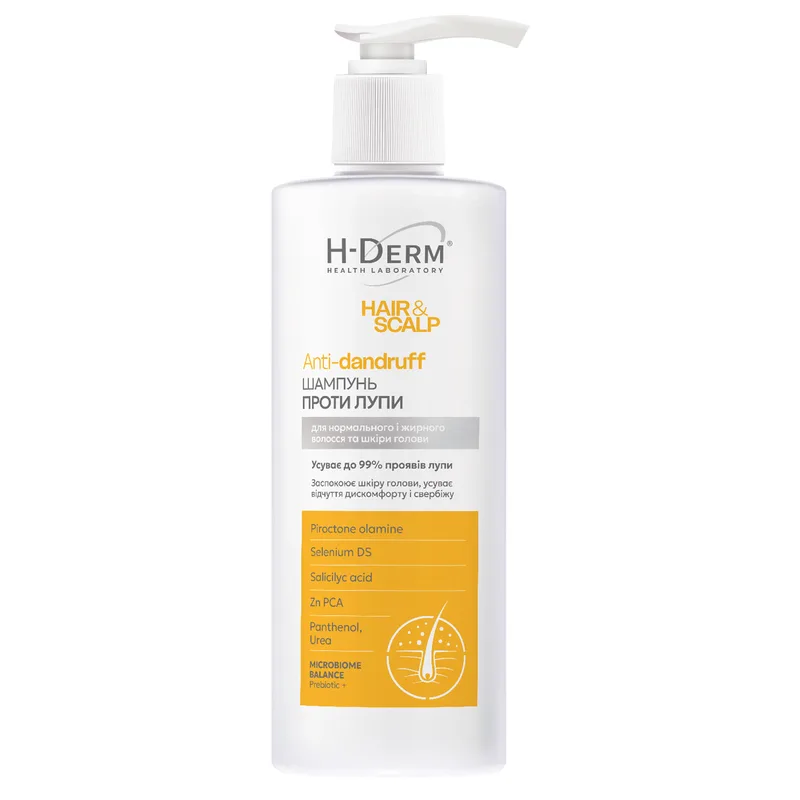 Шампунь для волосся HEALTH DERM LABORATORY (Хелс Дерм Лабораторі) Hair&Scalp (Хейр/Скальп) Anti-dandruff проти лупи 275 г