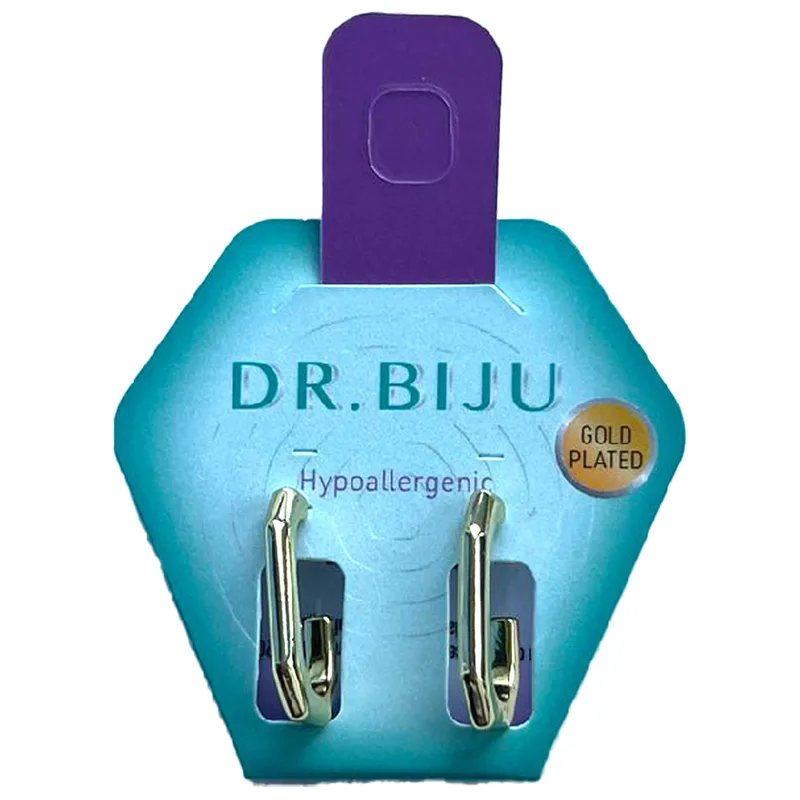 Сережки DR.BIJU (Доктор Бижю) Октагон 20 мм Золото 1 пара