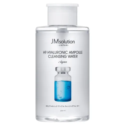 Очищуюча вода з гіалуроновою кислотою 500 мл JMsolution H9 Hyaluronic Ampoule Cleansing Water
