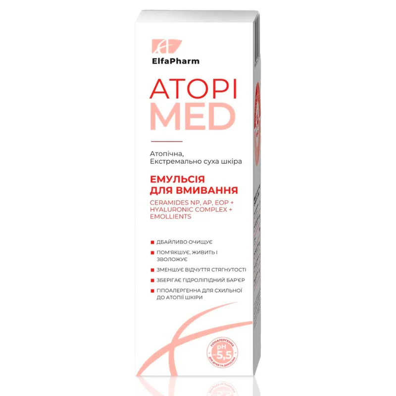 Емульсія для обличчя ELFA PHARM (Ельфа Фарм) Atopi Med (Атопі мед) для вмивання 200 мл