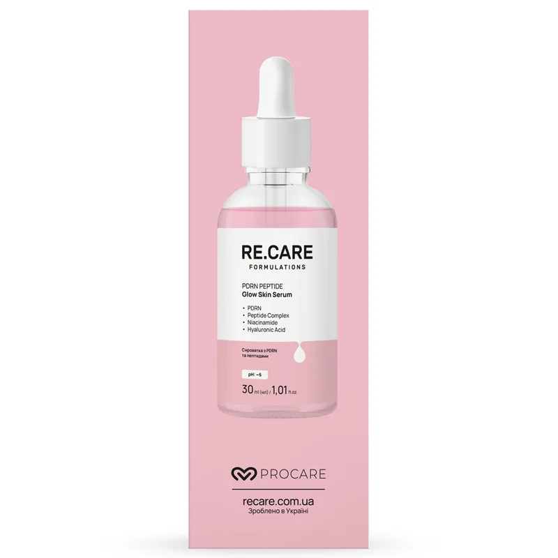 Сироватка для обличчя RE.CARE (Рекейр) з PDRN та пептидами Peptide Glow Skin Serum 30 мл