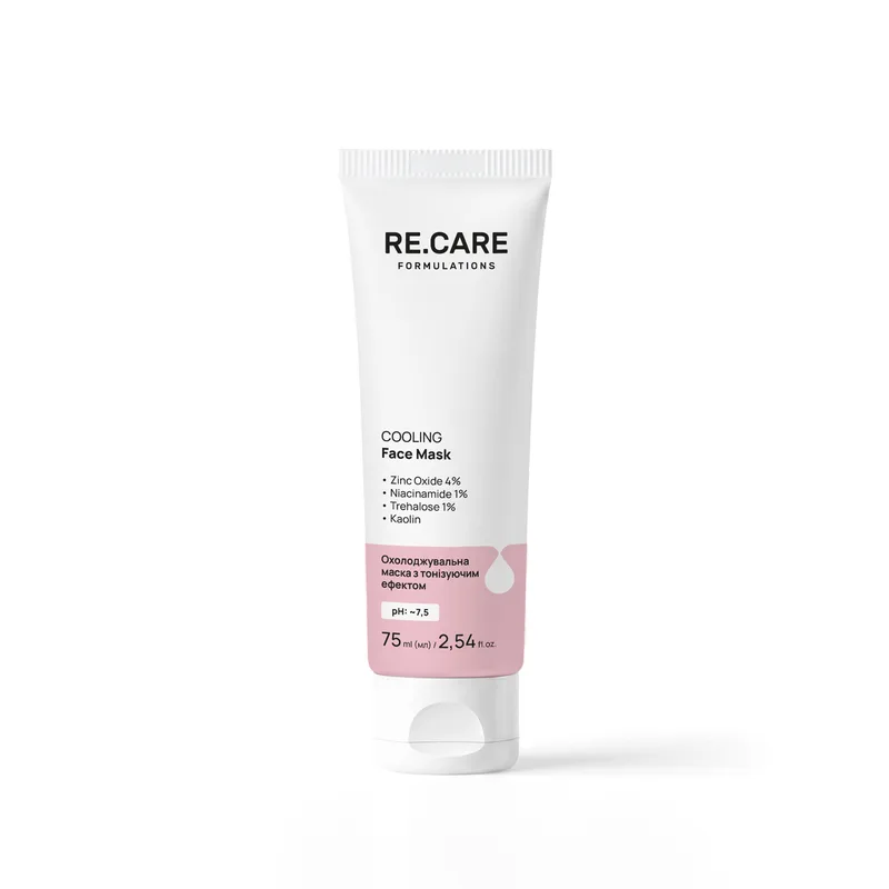 Маска для обличчя RE.CARE (Рекейр) Cooling Face Mask з тонизуючим ефектом охолоджуюча 75 мл