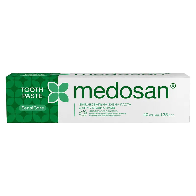 Зубна паста MEDOSAN (Медосан) SensiCare (Сенсікеа) зміцнююча для чутливих зубів 40 мл
