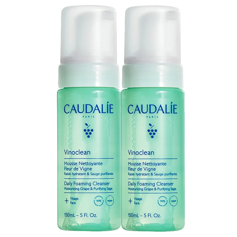 Набір CAUDALIE (Кадалі) Vinoclean Дуєт Пінка очищуюча щоденна 150 мл 2 шт