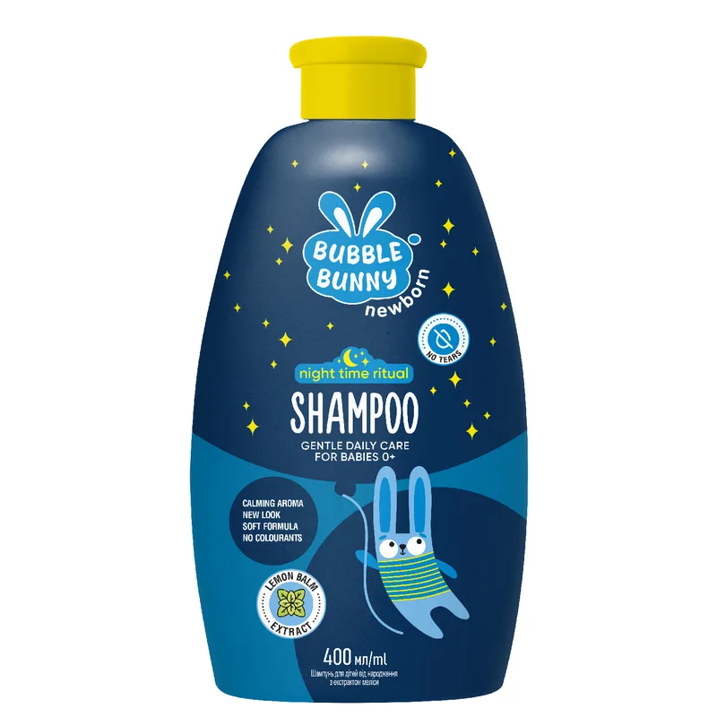 Шампунь BUBBLE BUNNY (Бабл Бані) для дітей від народження з екстрактом меліси 400 мл