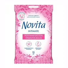 Серветки вологі Novita Professional д/інтимної гігієни №15