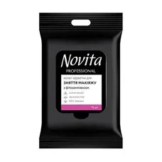 Серветки вологі Novita Professional д/зняття макіяжу з фітокомплексом №15
