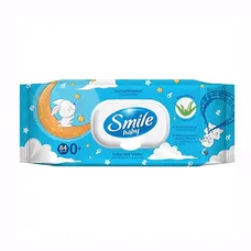 Серветки вологі Smileі Baby екстракт алое клапан №84