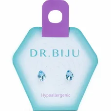 Сережки Dr.Biju Вишукана груша6,2мм Аква Богеміка