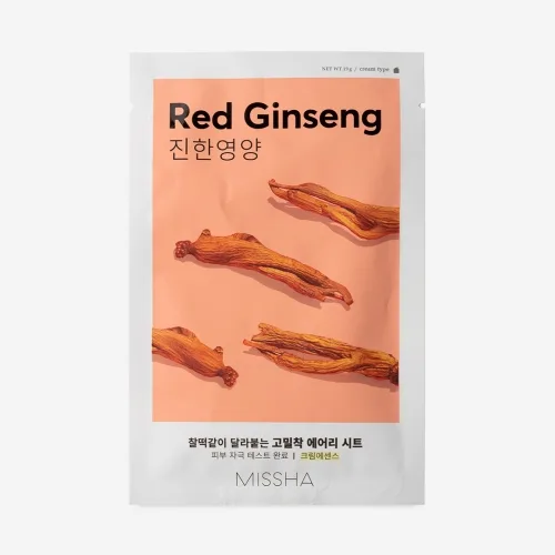 Тканинна тонізуюча маска з екстрактом женьшеню Missha Airy Fit Red Ginseng Mask