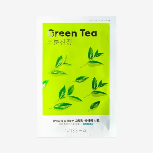 Маска для обличчя з екстрактом зеленого чаю Missha Airy Fit Sheet Mask Green Tea