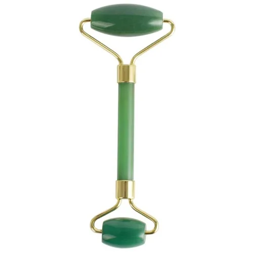 Роликовий масажер, авантюрин Beauty Tool Aventurine roller with regular metal style