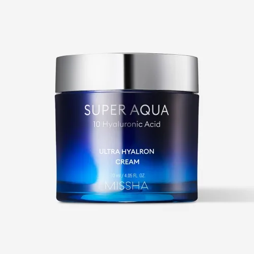 Крем для обличчя зволожуючий з гіалуроновою кислотою 70 мл Missha Super Aqua Ultra Hyalron Cream