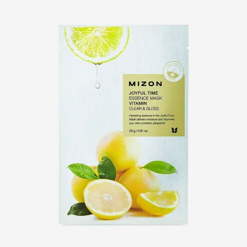 Тканинна маска для шкіри обличчя з вітамінами 23 мл Mizon Joyful Time Essence Mask Vitamin