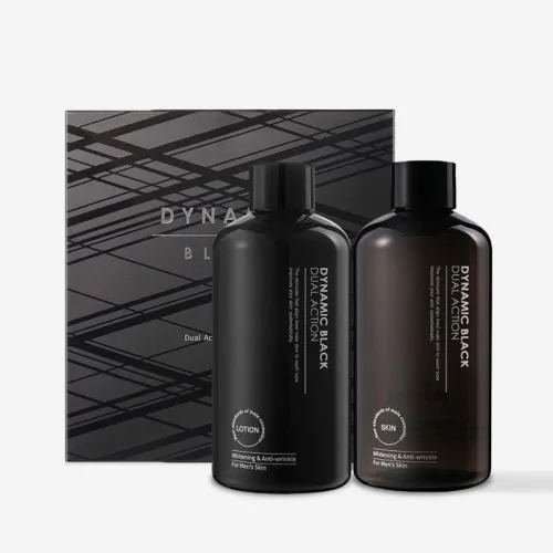 Чоловічий набір для догляду за шкірою обличчя 250 мл + 250 мл PLDQ dynamic black dual action skincare set