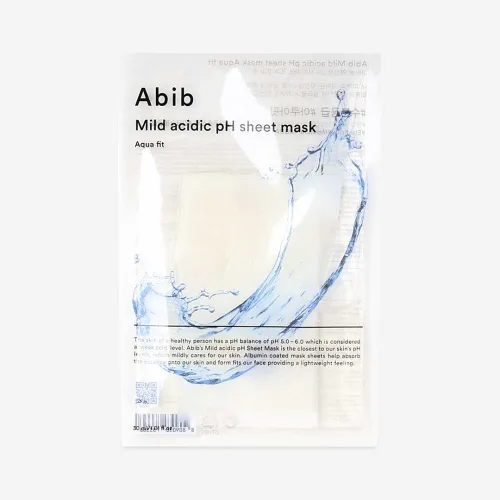 Abib Mild Acidic pH Sheet Mask Aqua Fit – зволожуюча тканинна маска з гіалуроновою кислотою і пептидами
