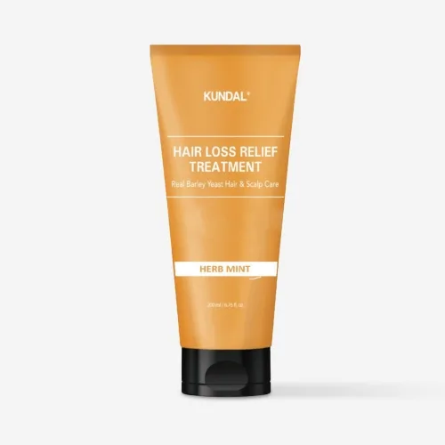 Охолоджувальна маска для волосся з пивними дріжджами 200 мл KUNDAL real beer yeast hair & scalp care hair loss relief treatment