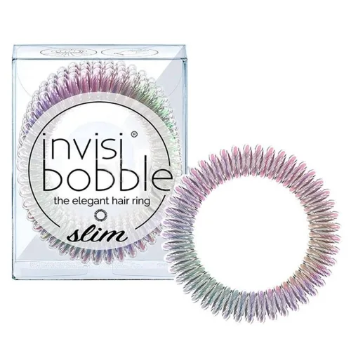 Резинка-браслет для волосся мерехтливий райдужний Invisibobble slim vanity fairy
