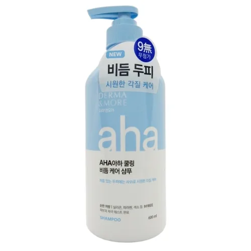 Шампунь для чутливої шкіри голови 600 мл Aekyung derma & more aha cooling dandruff care shampoo