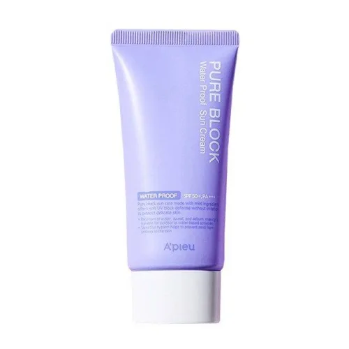 Водостійкий сонцезахисний крем SPF 50 PA +++ 50 мл A pieu pure block natural daily sun cream spf 50 pa+++