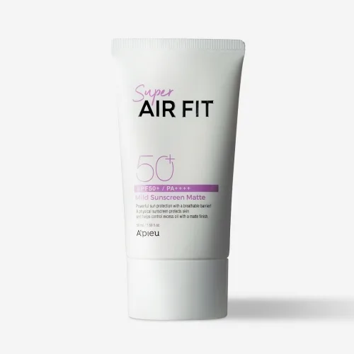 Сонцезахисний матувальний крем SPF50 + PA ++++ 50 мл A pieu super air fit mild sunscreen matte spf 50+ pa++++