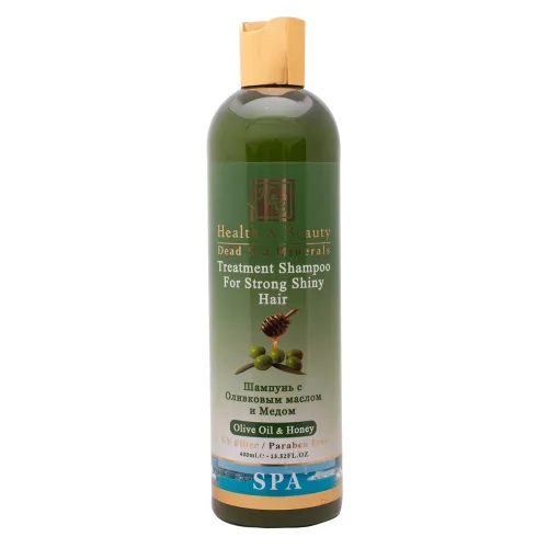 Зміцнюючий шампунь 400 мл Health & Beauty dead sea olive oil & honey shampoo