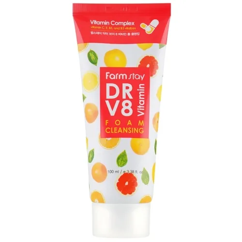 Вітамінна очищаюча пінка 100 мл FarmStay dr.v8 vitamin foam cleansing