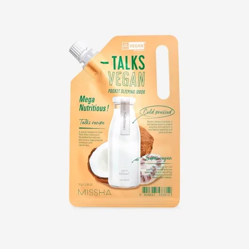 Живильна маска нічна MISSHA Talk Vegan Squeeze Mega Nutritious