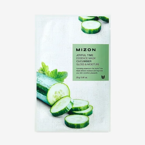 Тканинна маска для обличчя з екстрактом огірка 23 мл Mizon Joyful Time Essence Mask Cucumber