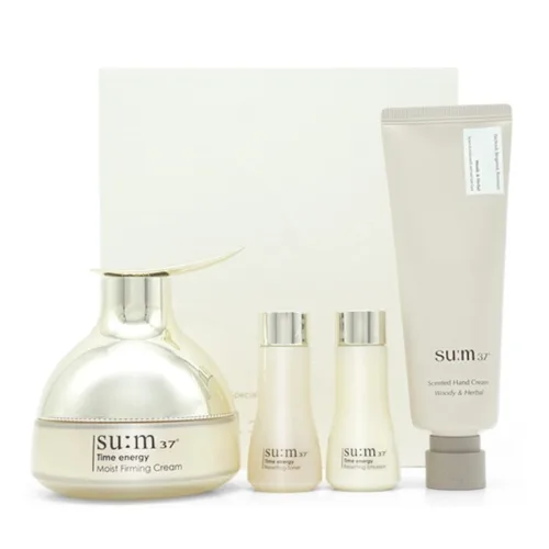 Набір для обличчя 120 мл + 20 мл + 20 мл + 70 мл su:m37 time energy moist firming cream special set