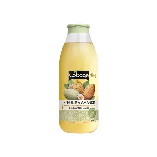 Поживна олія-гель для душу Мигдаль 560 мл Cottage extra nourishing oil shower almond oil