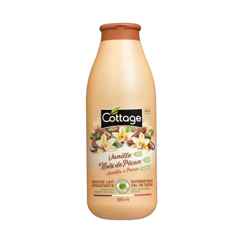 Зволожувальне молочко для душу Ваніль і пекан 550 мл Cottage moisturizer shower milk vanilla&pecan