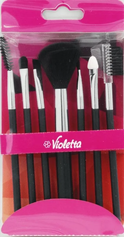 Набір пензлів Violetta для макіяжу 7 шт.