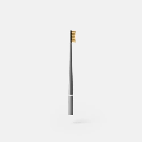Зубна щітка середньої жорсткості з вітаміном С PIUMA gold asphalt gray medium toothbrush