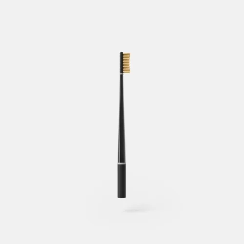 Зубна щітка середньої жорсткості з вітаміном С PIUMA gold perfect black medium toothbrush