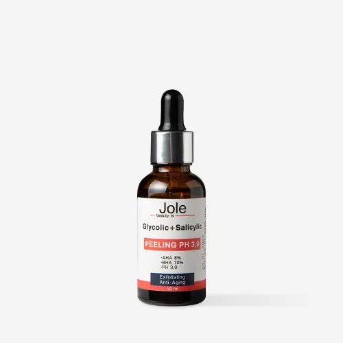 Пілінг для обличчя з гліколевою та саліциловою кислотами 30 мл Jole glycolic + salicylic peeling ph 3.0