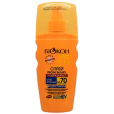 Спрей Біокон проти засмаги Ультразахист SPF70 160мл