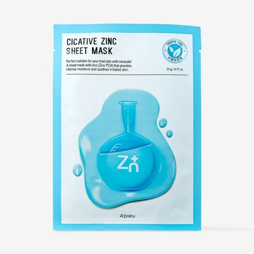 Тканинна маска з цинком A pieu cicative zinc sheet mask