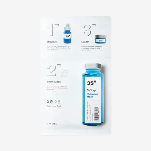3х-етапна зволожуюча маска для обличчя Missha 3step Hydrating Mask