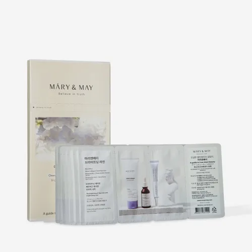 Серія засобів для обличчя з ніацинамідом Mary&May brightening line 3-step sachet starter kit