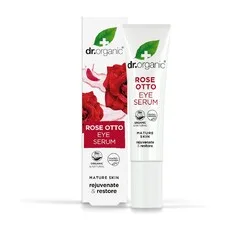 Сироватка Dr. Organic для омолодження та відновлення шкіри навколо очей з олією троянди Отто 15мл