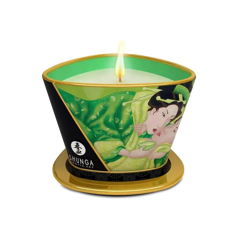 Масажна свічка Shunga MASSAGE CANDLE Exotic Green Tea з ароматом зеленого чаю 170 мл (SO2515)