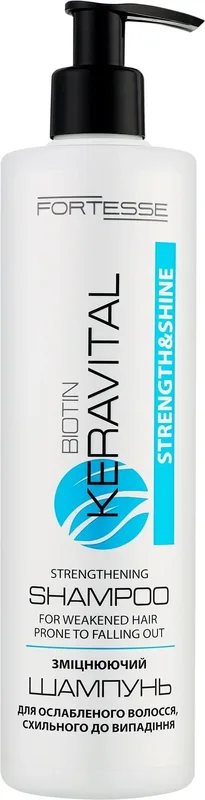 Шампунь Fortesse keravital strength&shine з біотином 400 мл