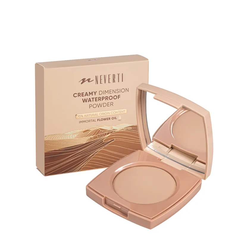 Пудра для обличчя водостійка компактна Neverti Creamy Dimension NP202 005 Warm Beige (13348343)