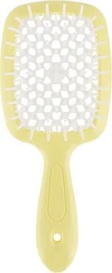 Гребінець пастельний жовтий з білим - Janeke SUPER BRUSH
