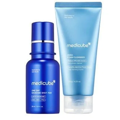 Medicube Pore Ampoule 7500 & Zero Foam Cleanser