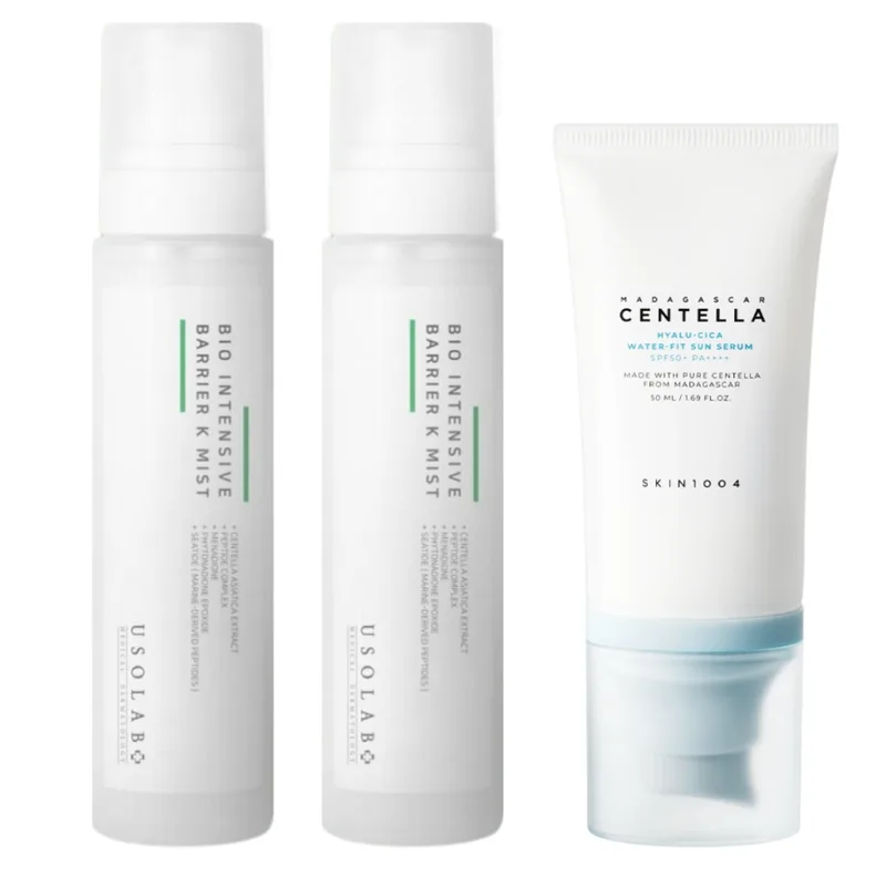 Usolab Bio Intensive Barrier K Mist 2 шт х 150 мл +SKIN1004 SPF — Тонер-міст з вітаміном К для шкіри з розацеа та почервоніннями і спф у подарунок
